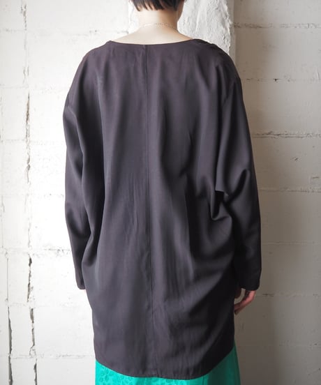 Wide  Silhouette Drape Design BK