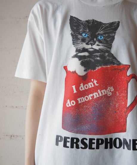 Cat Print Tee WH