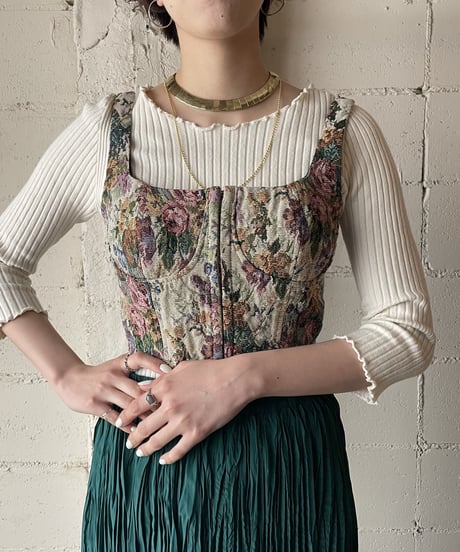 Flower Pattern Gobelin Bustier BEKA