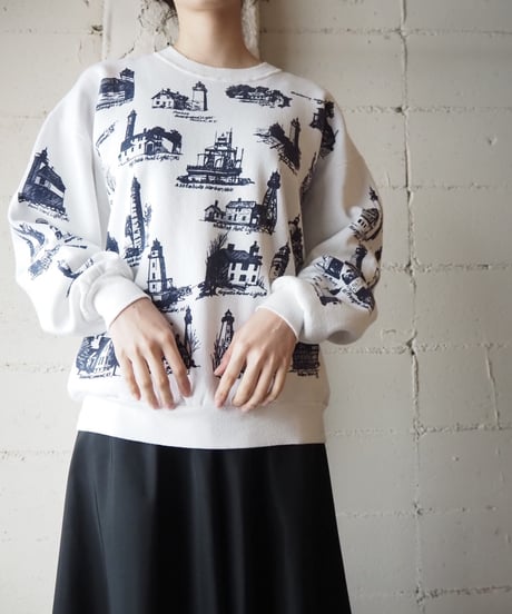 Light House Pattern Sweat WHNV