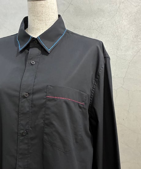 FRED PERRY × RAF SIMONS Color Stitch Shirt BK