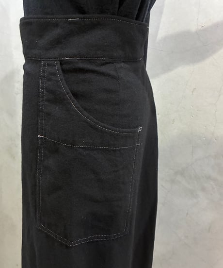 Y's Deformation Wool Skirt BK