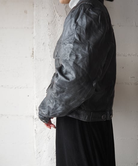 Short Leather Jacket BK