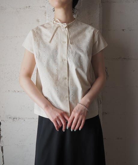 1960-70's Eyelet Embroidered Blouse IV