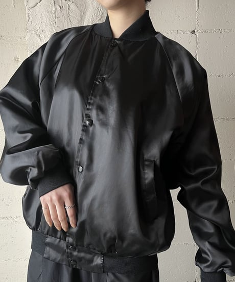 Satin MA-1 Blouson Jacket BK