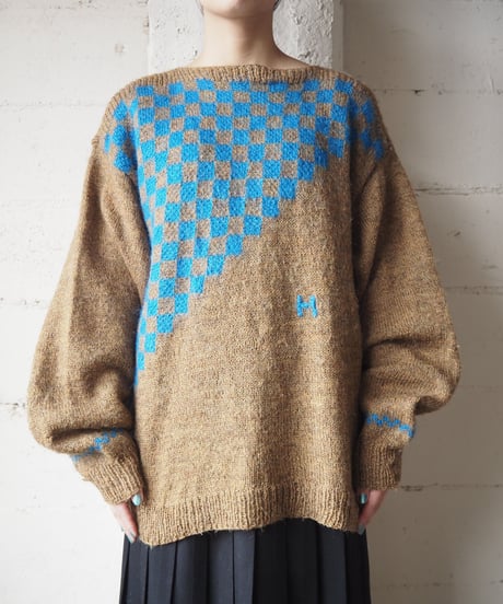 Checker Design Knit BRBL