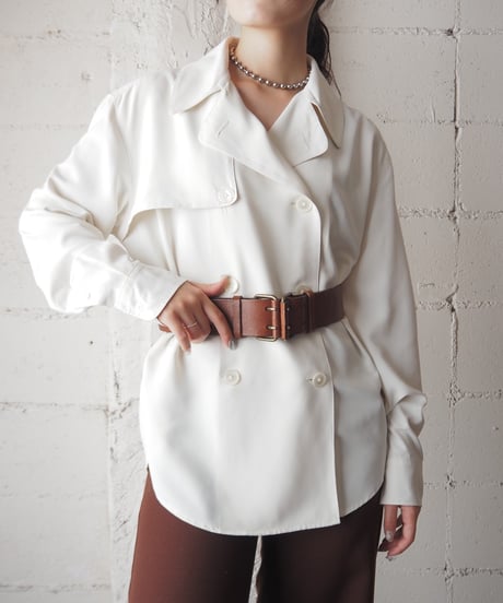 Lauren Long Sleeve Trench Coat Style Shirt