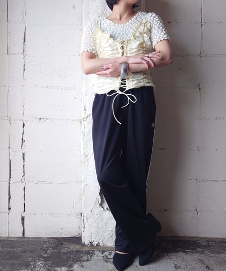 Shirring Laceup Camisole LYE