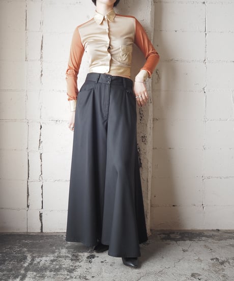 1960〜70's Vintage Tricolor Cropped Shirt BEORYE