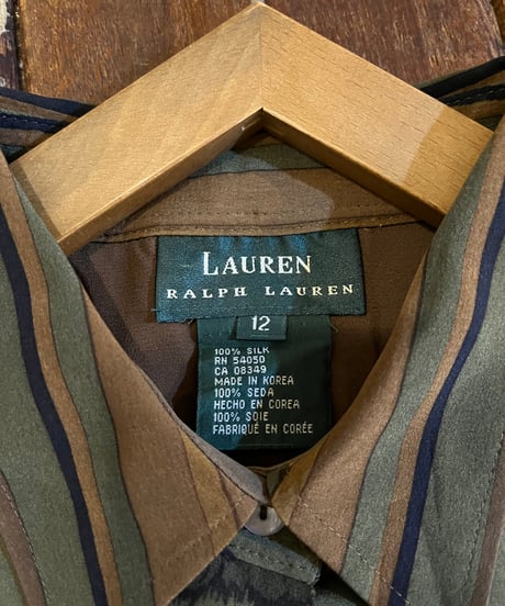 LAUREN Hunting Pattern Shirt Dress BRGN