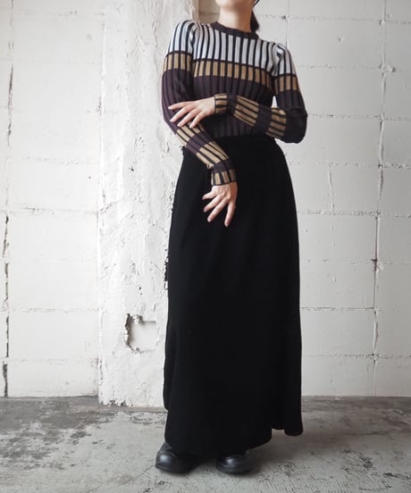 Tricolor Stripe Rib Knit BURWHBE