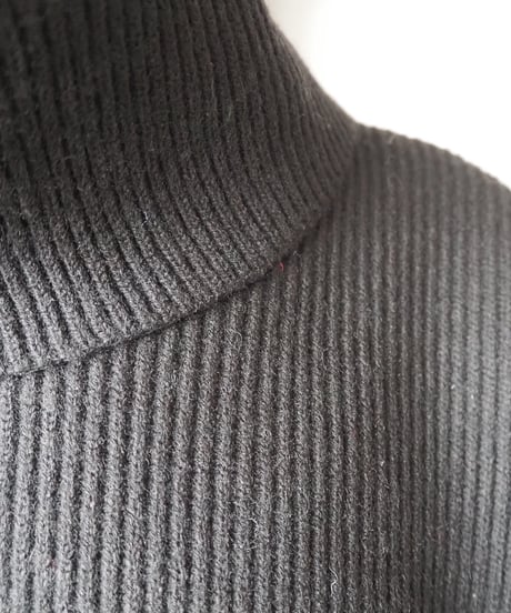 Cropped Turtle Neck Knit BK