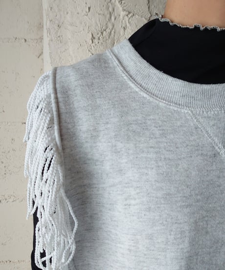 ORFEO MIX Fringe Sweat Vest GR