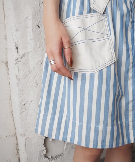 Ralph Lauren Striped mini Skirt BL WH