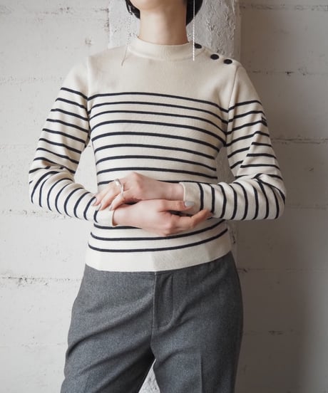 SAINT JAMES Border Knit IVNV
