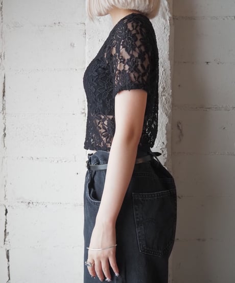 S/S Lace Tops BK