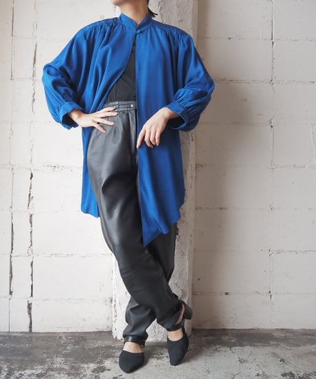 Back Lace Switching Shirt BL