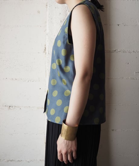 1960~70's Sleeveless Dot Blouse  GRKA