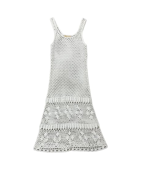 MICHAEL KORS N/S Crochet Knit Dress WH