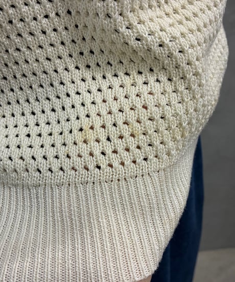 TORY BURCH Mesh Polo S/S Sweater IV