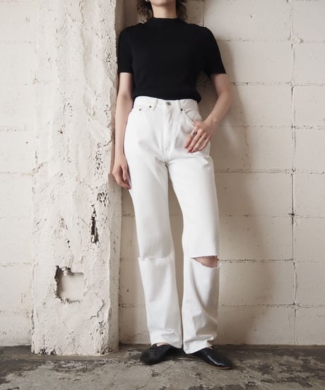 Levi's519 Knee Cut White Denim WH