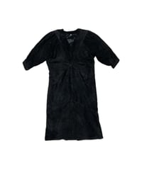 Suede Vneck Dress BK