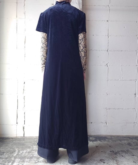 Velour S/S China Gown BK