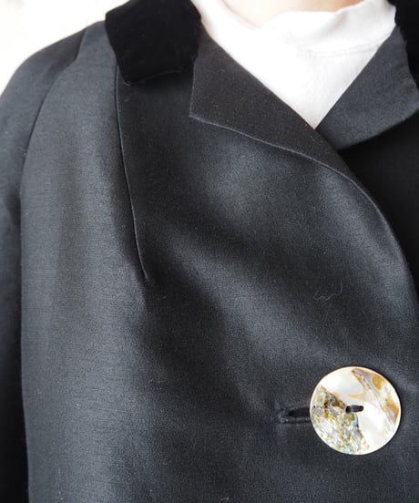 1950-60's  Velor Collar Short Jacket BK