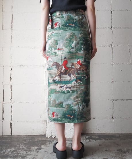 Horse Riding Pattern Wrap Skirt GNBR