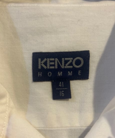 KENZO Fly Front Band Collar WH