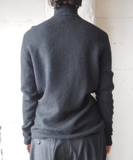 LAUREN Embrem Button Wool Knit BK
