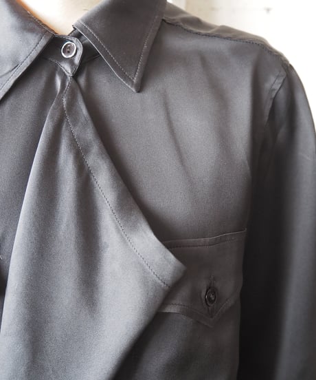 Max Mara Satin Draped Shirt BK