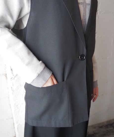 SAG HARBOR Double Pocket Vest BK