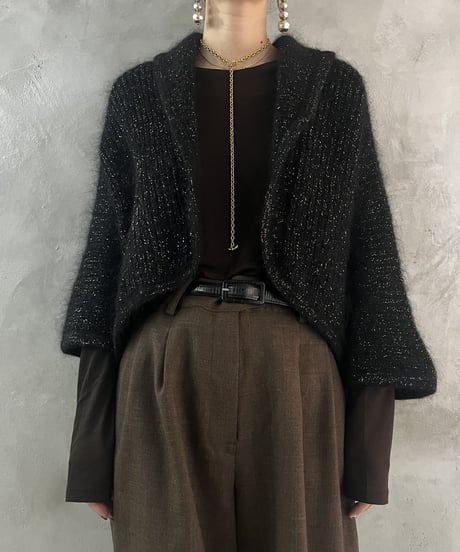 Lame Design Dolman Mohair Cardigan BKGO