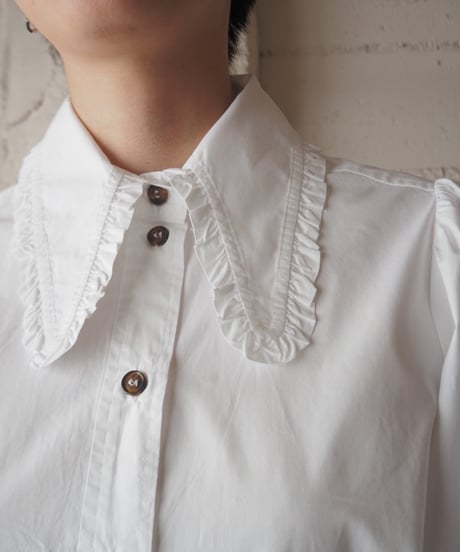 GANNI Volume Sleeve Blouse WH