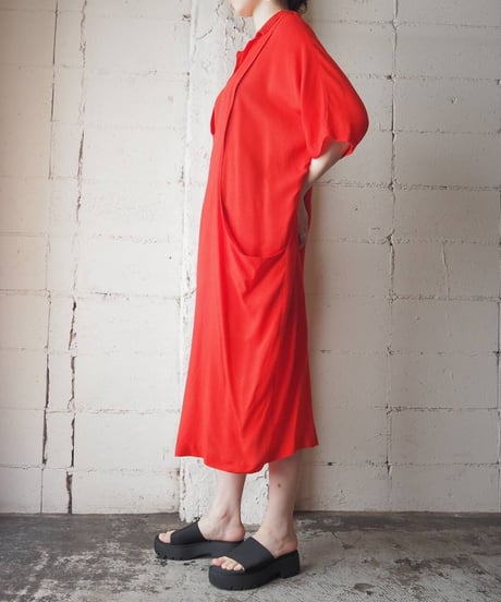 Layered Design Shirt Dress RE