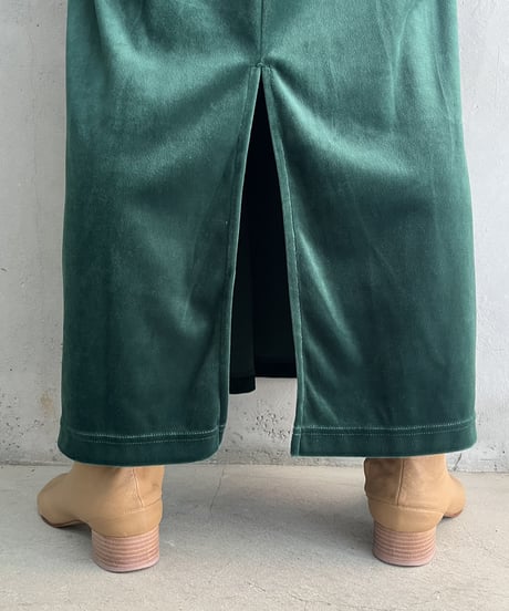 Velour Back Slit Skirt GN