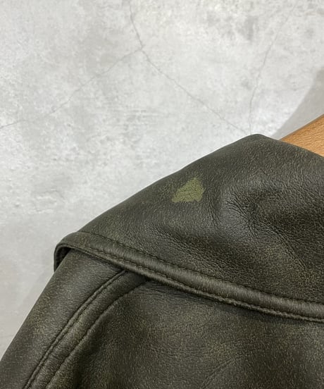 Waist Gather Design Belted Leather Jacket KA