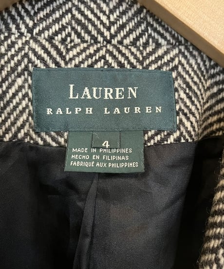 LAUREN Herringbone Tweed Tailored Jacket BKWH