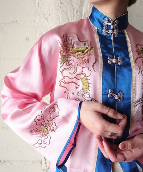 1970's Dragon Embroidery Satin China Jacket PIBL