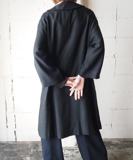 1950~60's Round Collar Coat BK
