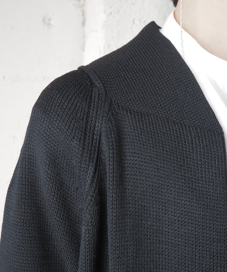 1960-70's DORCE Collarless Knit Jacket BK
