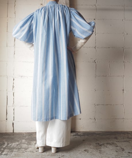 Volume Sleeve Stripe Shirt Dress LBL