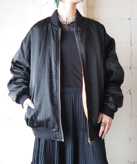 Satin MA-1 Jacket BK