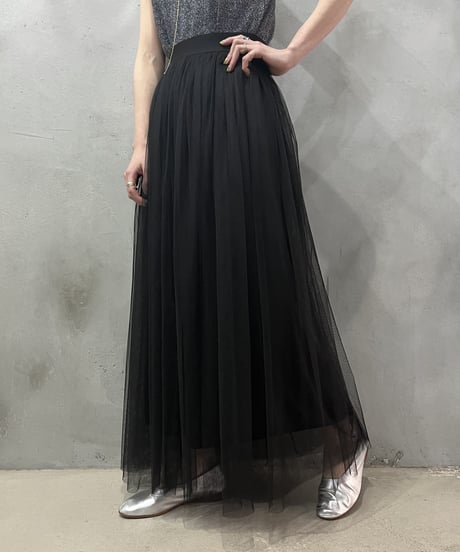 Tulled Flared Skirt BK