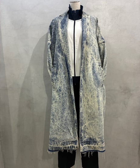 MSGM Chemical Wash Design Denim Coat LBL