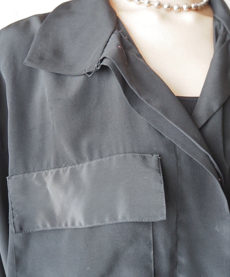 Fly Front L/S Frap Pocket Shirt BK
