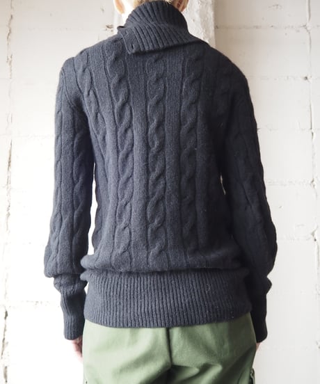 RALPH LAUREN Turn Over Collar Knit BK