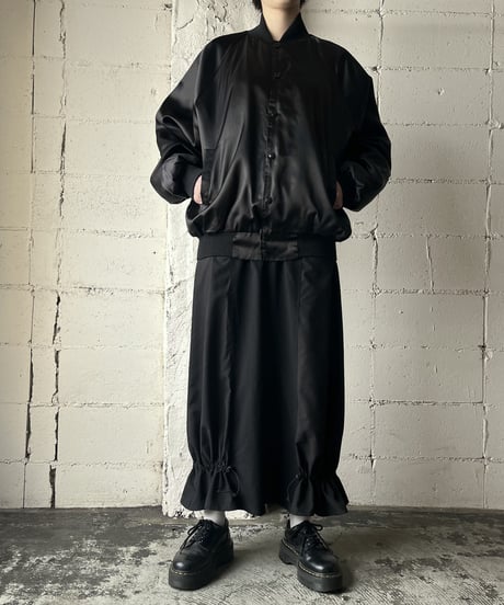 Satin MA-1 Blouson Jacket BK