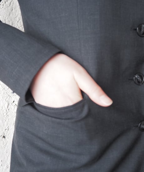 agnes b. Classic Long Tailored Jacket DGR
